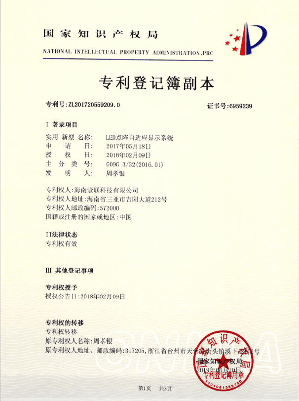 知识产权证书 1